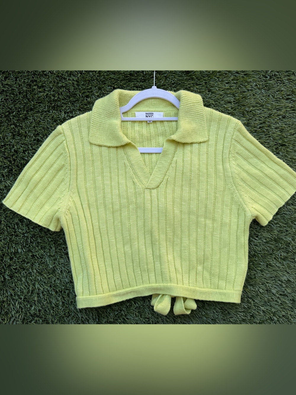Madden NYC XL Neon Crop Sweater top